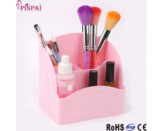 Suport pile-pensule dreptunghiular roz