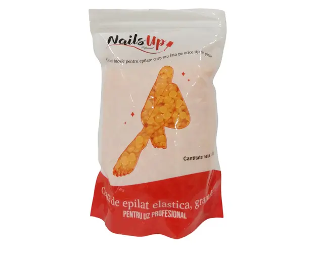 Ceara Epilat NailsUp, Elastica, Granule Honey, Portocaliu 500g