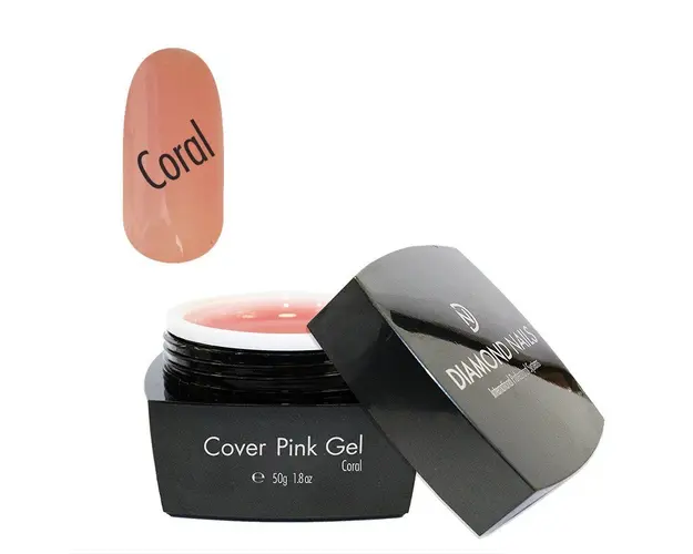 Cover Pink Gel Coral Diamonds Nails 50GR