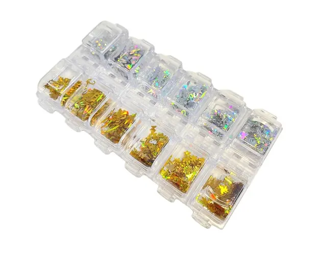 Decor Unghii Nail Art Silver and Gold