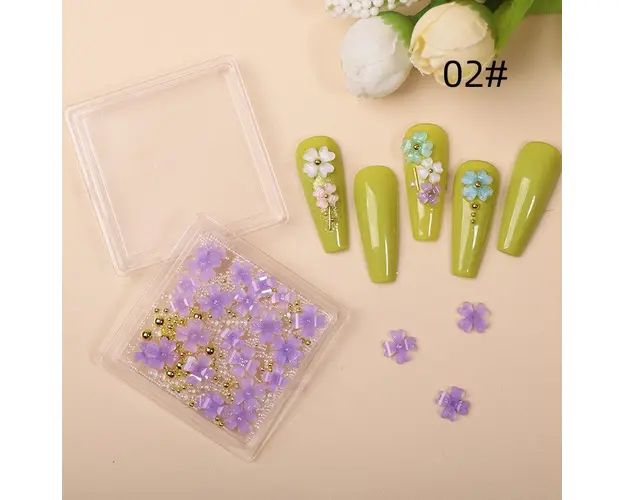 Decor Unghii NailsUp Caviar si Flori Nail Art Mov