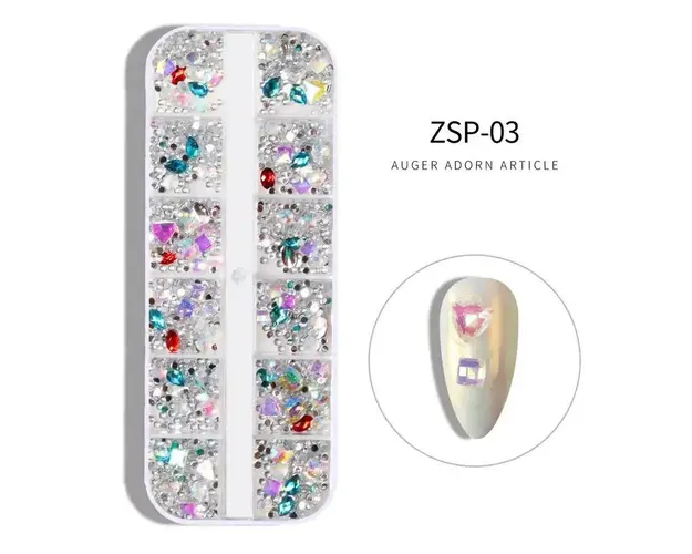 Decor Unghii NailsUp Mix Set Nail Art Cristal 03