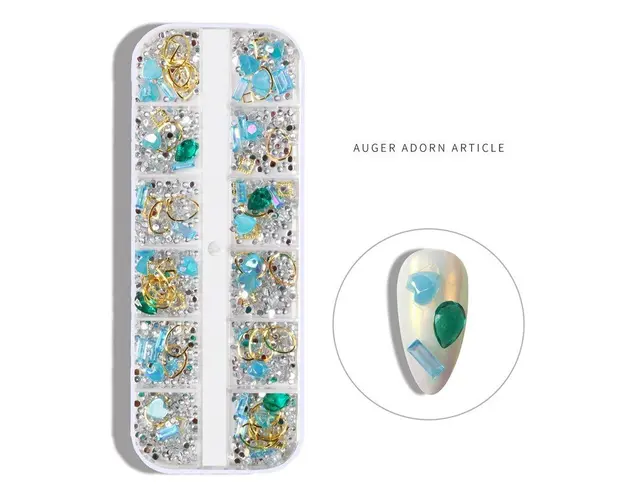 Decor Unghii NailsUp Mix Set Nail Art Green