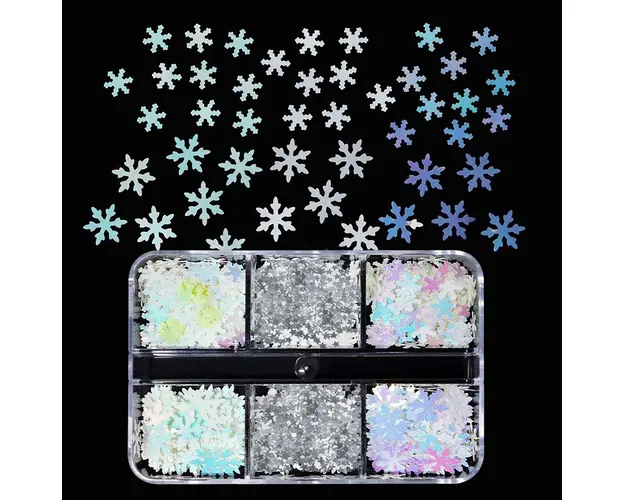 Decoratiuni unghii model fulg de nea F6