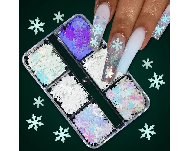 Decoratiuni unghii model fulg de nea M6