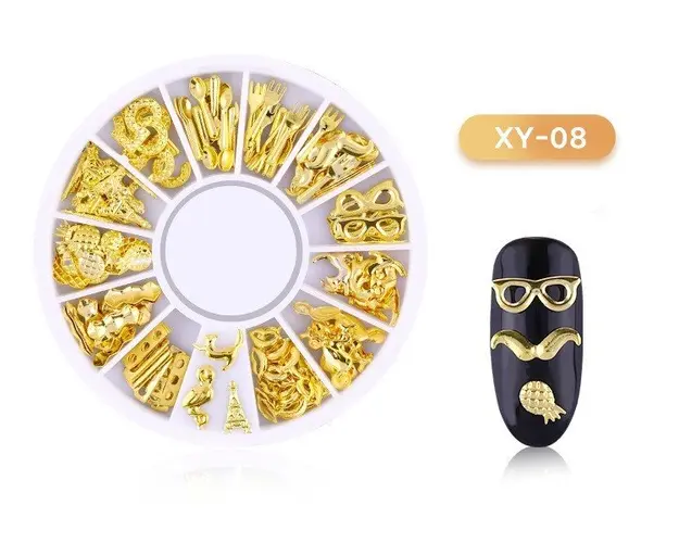 DISC 3D NAIL ART GOLD - 08