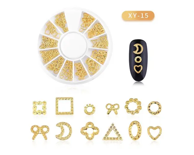 DISC 3D NAIL ART GOLD - 15