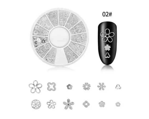 Disc 3D Nail Art Silver - 02