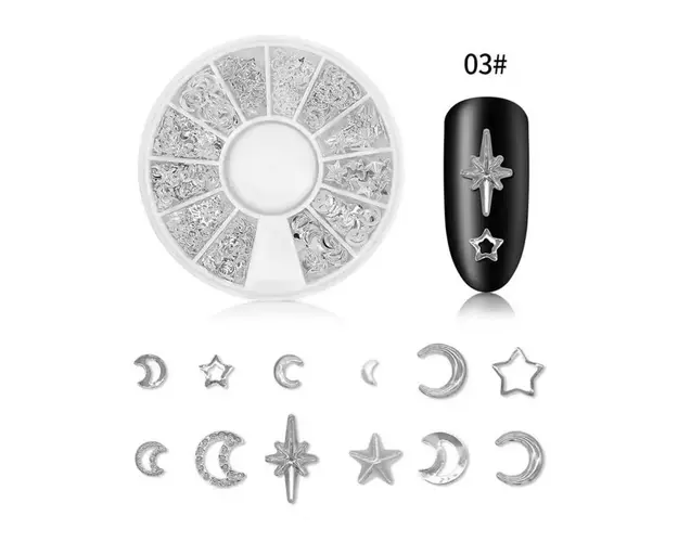 Disc 3D Nail Art Silver- 03