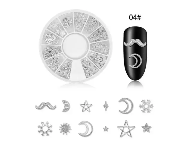 Disc 3D Nail Art Silver - 04