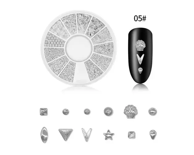 Disc 3D Nail Art Silver - 05