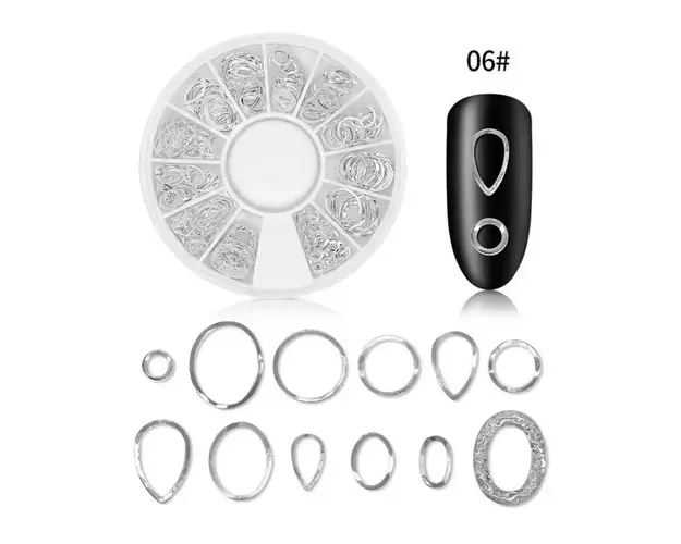 Disc 3D Nail Art Silver - 06