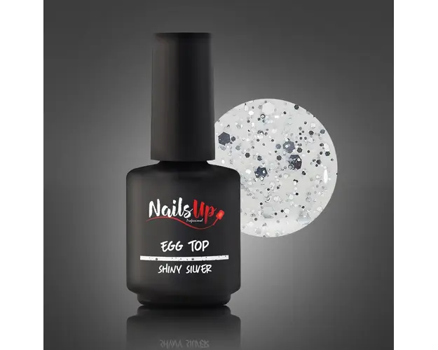 Egg Top NailsUp - Shiny Silver 13g
