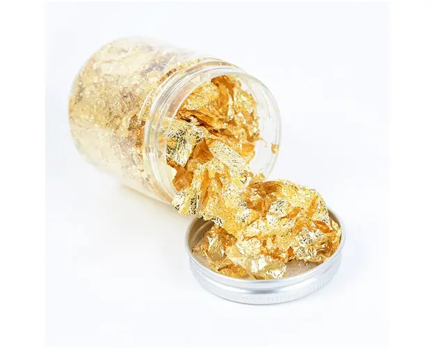 Foita Creponata decor unghii, Gold