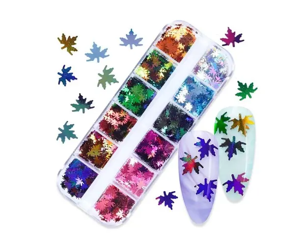 Frunze decor Unghii de Artar,Fulgi de frunze, Decoratiuni Toamna, Set 12