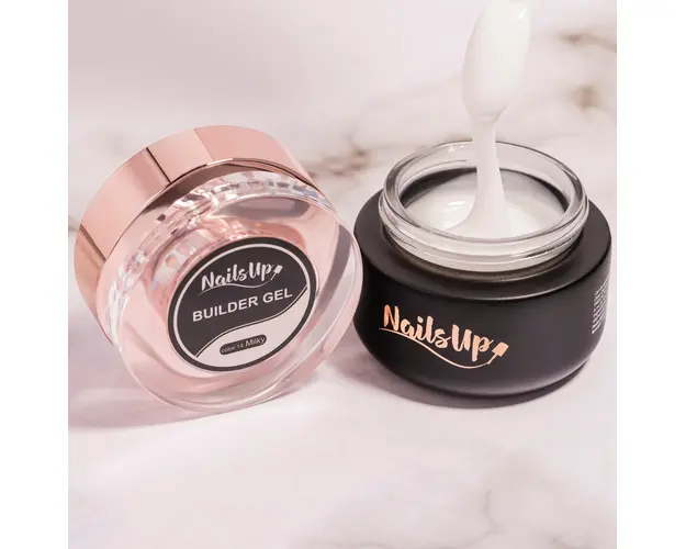 Gel Constructie Unghii Autonivelant NailsUp Milky White 30g - 14