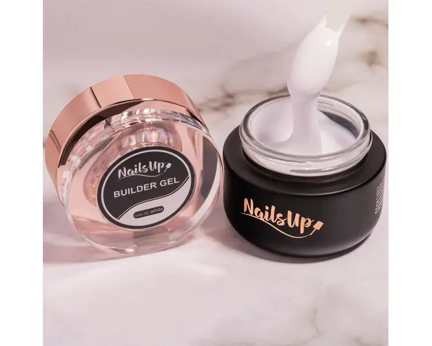 Gel Constructie Unghii Autonivelant NailsUp White 30g - 02
