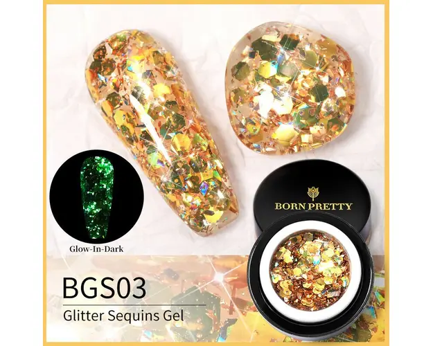 Gel Glitter Luminos Born Pretty 5g - BGS03