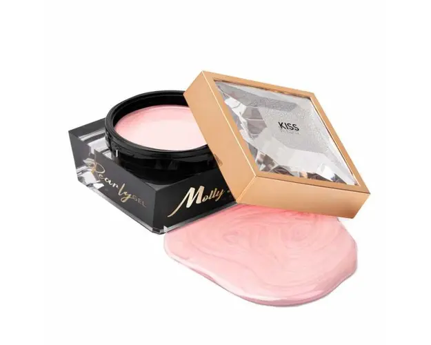 Gel UV de constructie Pearly Molly Lac 15ml - Kiss