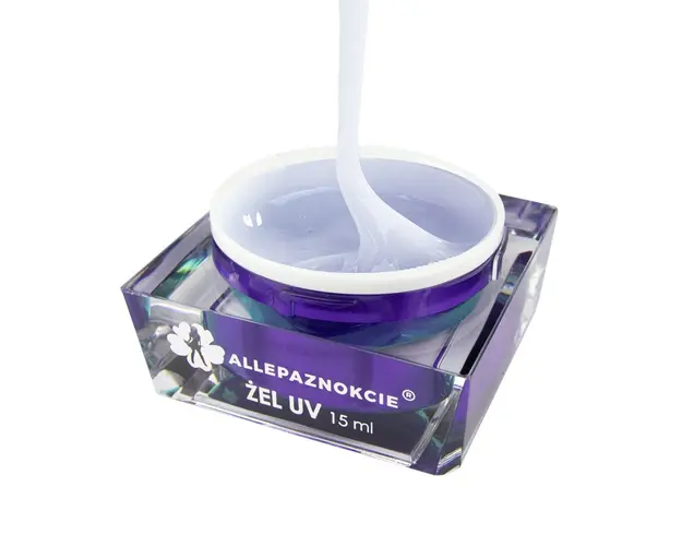 Gel UV Jelly Pearl White Glitter Allepaznokcie 30ml