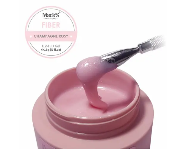 Gel Uv Mack's Fiber Champagne Rosy 15g