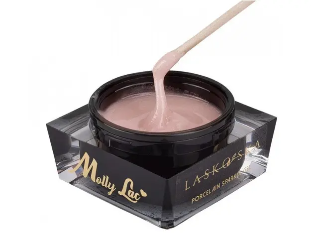 Gel UV MollyLac Sparkle Light Nude 15 g