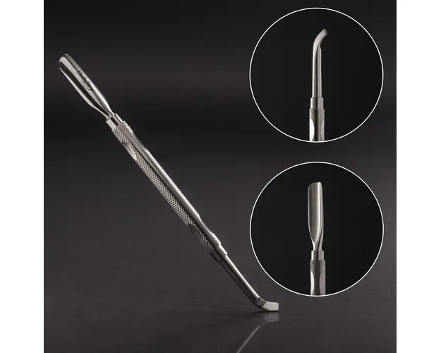 Instrument manichiura profesional NailsUp cu doua capete, Inox, 14cm, Top Line MC706