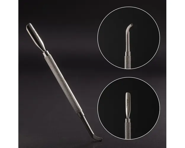 Instrument manichiura profesional NailsUp cu doua capete, Inox, 14cm, MC707