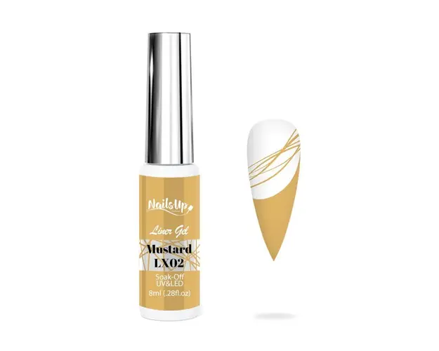 Liner Gel NailsUp 8 ml LX02, Galben Mustar