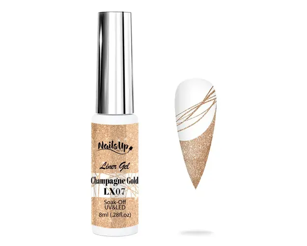 Liner Gel , NailsUp, 8 ml LX07, Gold