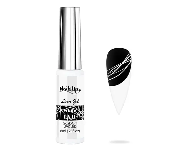 Liner Gel , NailsUp, 8 ml LX11, Alb