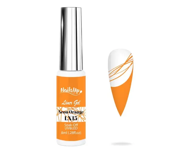 Liner Gel , NailsUp, 8 ml LX15, Neon Orange
