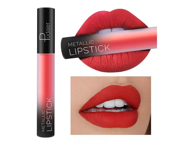 Luciu de Buze Metalic Matt, Rezistent la Apa, 12