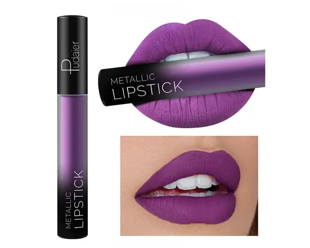 Luciu de Buze Metalic Matt, Rezistent la Apa, 18