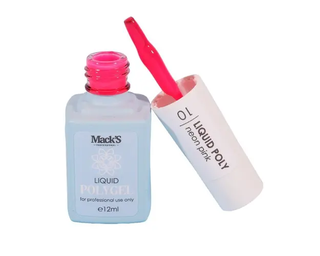 Mack'S Liquid Polygel Neon Pink - 10, 12ml