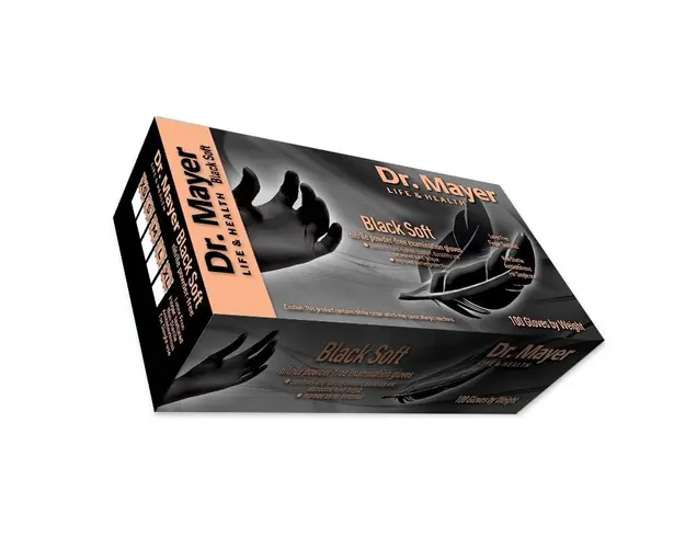Manusi Nitril Soft Black Dr. Mayer - Marimea M