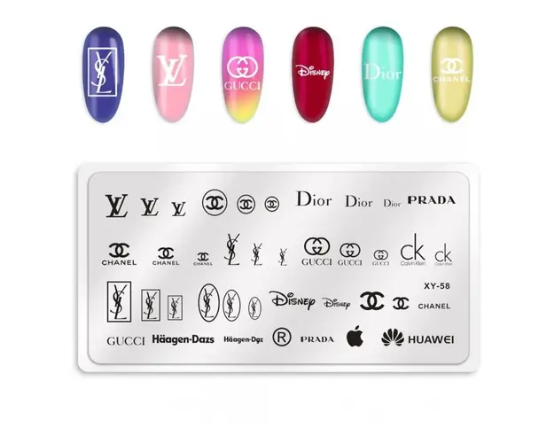 Matrita Metalica Nail Art, Diferite Logouri, XY-58