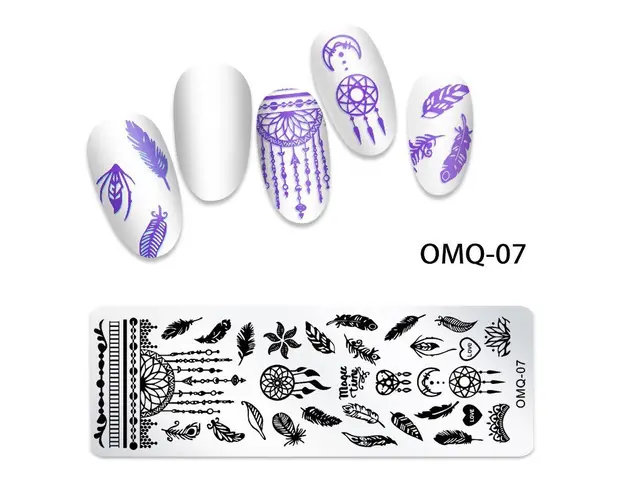 Matrita Metalica Nail Art - OMQ-07