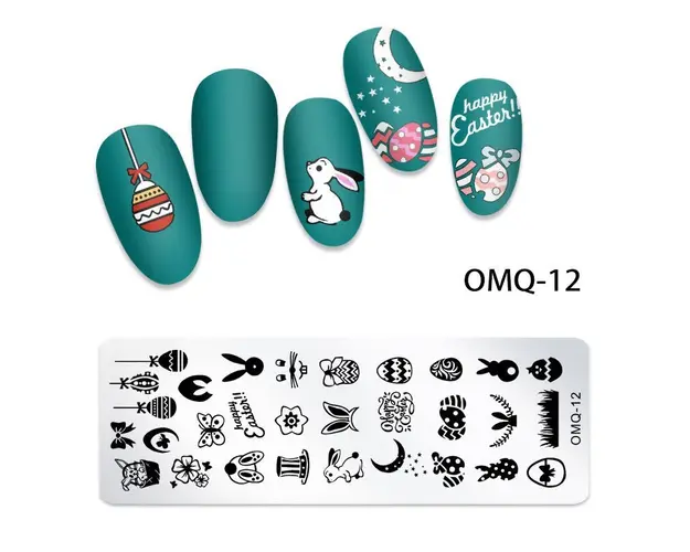 Matrita Metalica Nail Art - OMQ-12