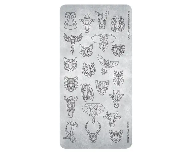 Matrita unghii metalica, Geometric Animale 20