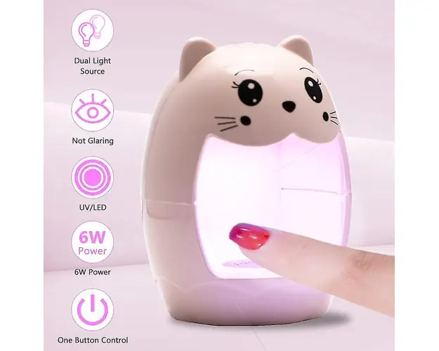 Mini lampa portabila Roz, uscare unghii 6W