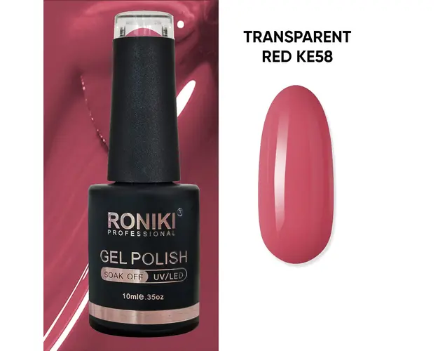 Oja Semipermanenta Roniki Transparent Red KE58