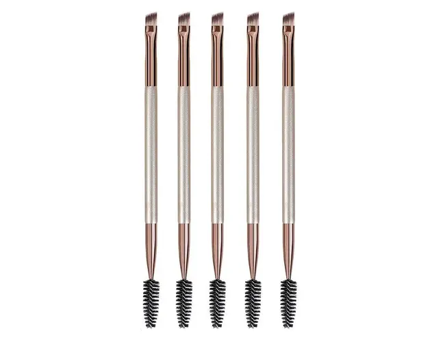 Pensula Dubla Pentru Gene si Aplicare Fard Sprancene, Crem