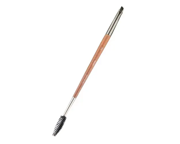 Pensula Dubla Pentru Gene si Aplicare Fard Sprancene, Maro