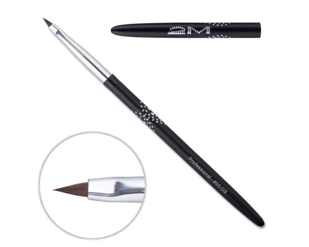 Pensula gel 2M Black Ascutit nr. 00OS