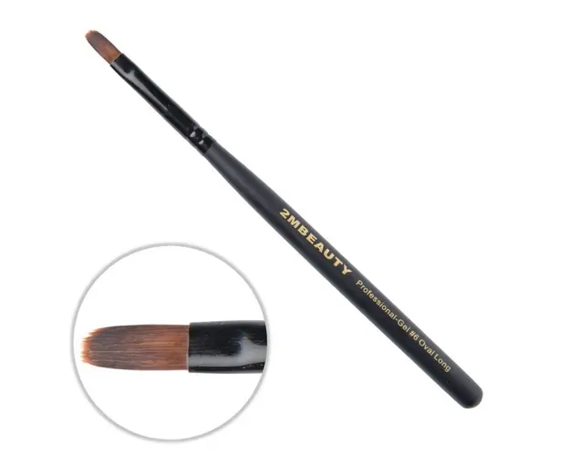Pensula gel 2M Black Beauty Oval Long nr. 6