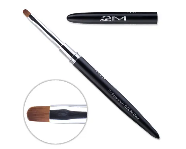 Pensula gel 2M Black Oval nr. 4