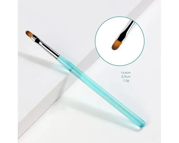 Pensula gel limba de pisica NailsUp , ingusta, Green mrimea 4