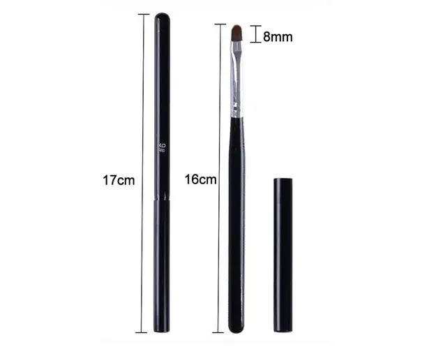 Pensula Gel Limba Pisica Black Mat Nr. 6