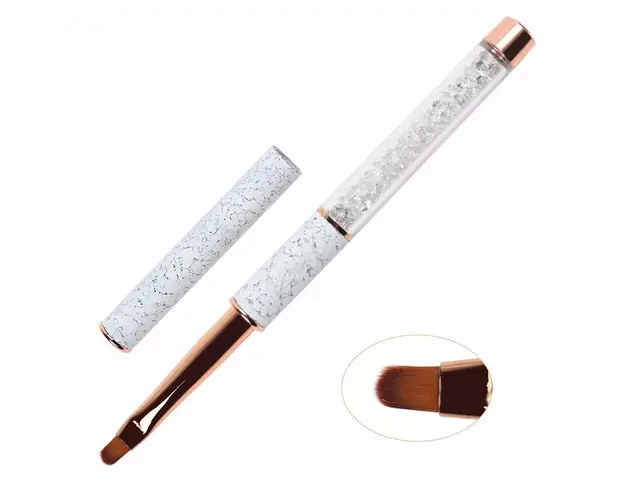 Pensula Gel Tip Stilou Cristale Marble Limba Pisica Nr. 4